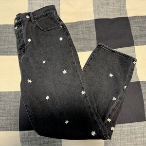 pacsun floral embroidered mom jeans